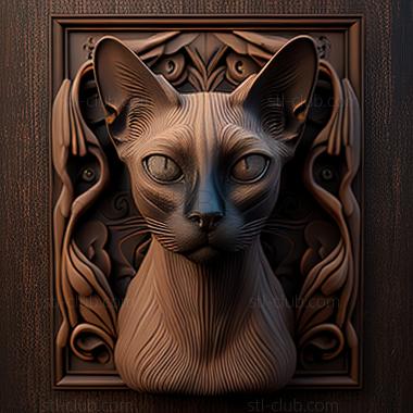 3D model st Siamese cat (STL)